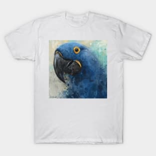 Chaotic Painting of a Blue Parrot T-Shirt